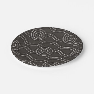 Aborigine-Kunststurm Pappteller