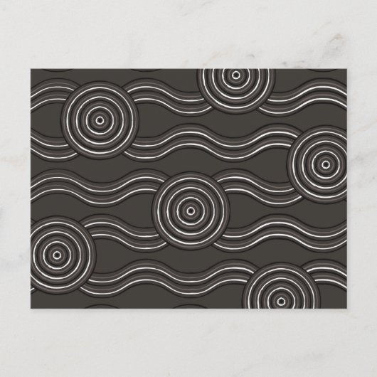 Aborigine-Kunststurm Postkarte (Vorderseite)