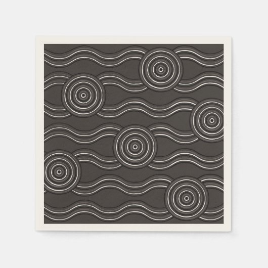Aborigine-Kunststurm Serviette (Vorderseite)