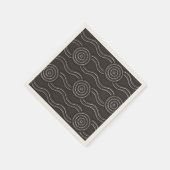 Aborigine-Kunststurm Serviette (Ecke)