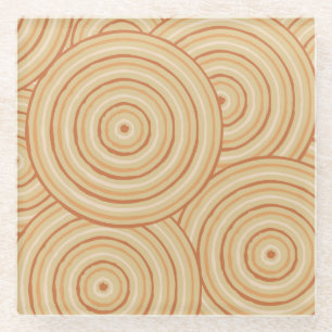 Aborigine-Leinenmalerei Glasuntersetzer