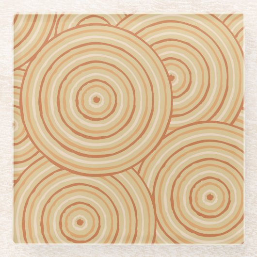 Aborigine-Leinenmalerei Glasuntersetzer (Vorderseite)
