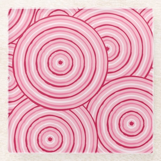 Aborigine-Leinenmalerei Glasuntersetzer (Vorderseite)