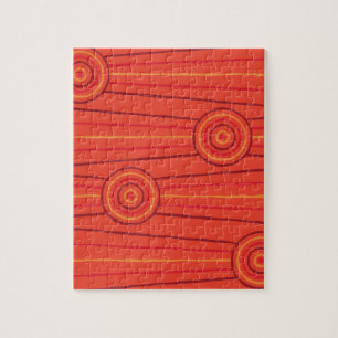 Aborigine-Linien- und Kreismalerei Puzzle