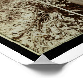 Aborigine mit Boomerang, c.1860s (sepia-Foto) Poster (Ecke)