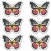 Aborigine Monarque Butterfly Flag Aufkleber (Vorderseite)