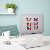 Aborigine Monarque Butterfly Flag Aufkleber (Laptop auf Schreibtisch)