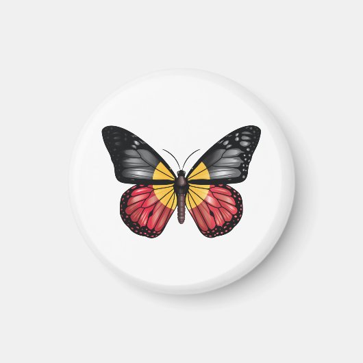 Aborigine Monarque Butterfly Flag Magnet (Vorne)