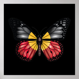 Aborigine Monarque Butterfly Flag Poster