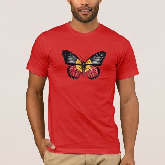 Aborigine Monarque Butterfly Flag T-Shirt (Vorderseite)