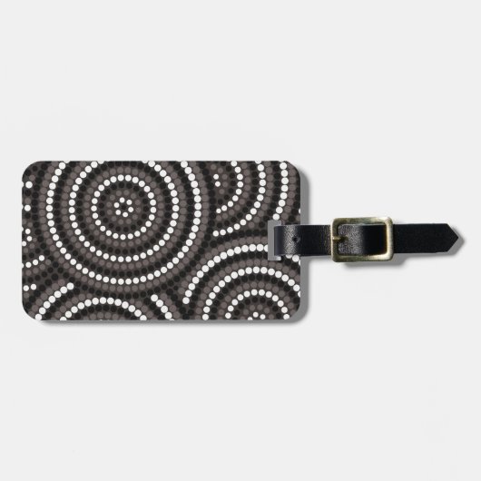 Aborigine-Punktmalerei Gepäckanhänger (Vorderseite horizontal)