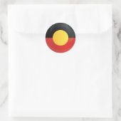 Aborigine-Round-Icon-Markierung Runder Aufkleber (Tasche)