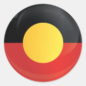 Aborigine-Round-Icon-Markierung Runder Aufkleber (Vorderseite)