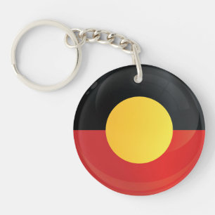 Aborigine-Round-Icon-Markierung Schlüsselanhänger