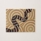 Aborigine-Schlangen-Punktmalerei Puzzle (Horizontal)