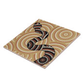 Aborigine-Schlangenpunktmalerei Fliese (Seite)