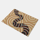 Aborigine-Schlangenpunktmalerei Fußmatte (Schrägansicht)