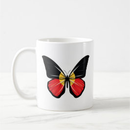 Aborigine-Schmetterlingsflagge Kaffeetasse