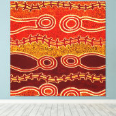 Aborigine-Serpents. Leinwanddruck (Insitu (Holzboden))