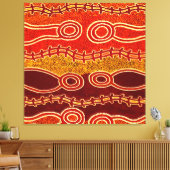 Aborigine-Serpents. Leinwanddruck (Insitu (Wohnzimmer))