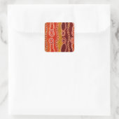 Aborigine-Serpents. Quadratischer Aufkleber (Tasche)