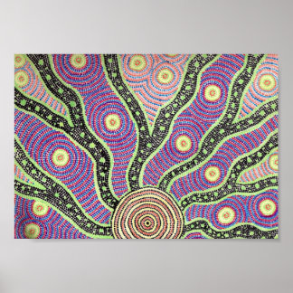 Aborigine Sunrise Poster