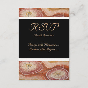 Aborigine-Wedding RSVP Wüste Dreaming Card Karte