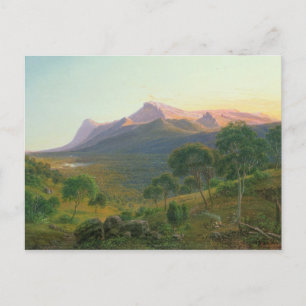 Aborigines by a Fire before Mount William Postkarte