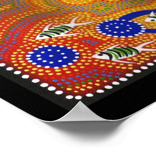 Aborigines Camp von Waterhole Poster (Ecke)