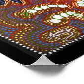 Aborigines Tanz in der Nähe des Camps Feuer Poster (Ecke)