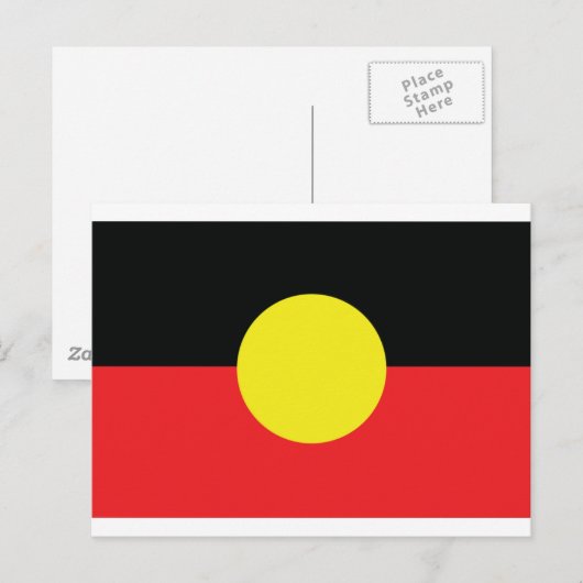 aborigini australia flagge postkarte (Vorne/Hinten)