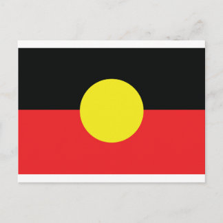 aborigini australia flagge postkarte