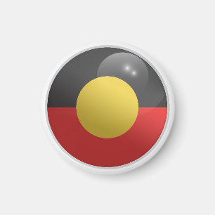 Aborigy Glossy Circle Flag Magnet