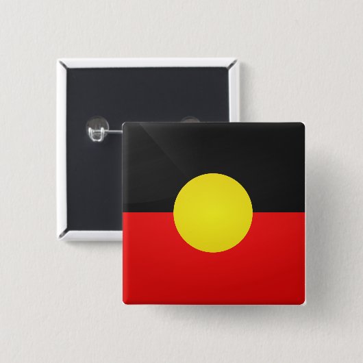 Aborigy Glossy Square Flag Button (Vorne & Hinten)