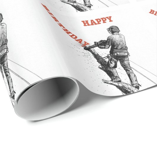 Aborist Trechirurgen Weihnachten Geschenk Geschenkpapier (Rolleneckpunkt)