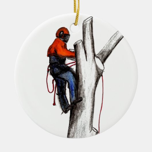 Aborist Trechirurgen Weihnachten Geschenk Keramikornament (Vorne)