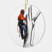 Aborist Trechirurgen Weihnachten Geschenk Keramikornament (Links)