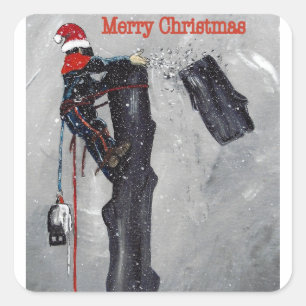 Aborist Trechirurgen Weihnachten Geschenk Quadratischer Aufkleber