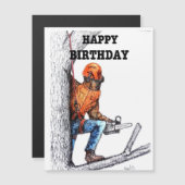 Aborist Tree Chirurg Geburtstag Geschenk. Postca Magnetkarte (Vorne/Hinten)