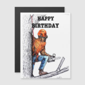 Aborist Tree Chirurg Geburtstag Geschenk. Postca Magnetkarte (Vorne/Hinten)