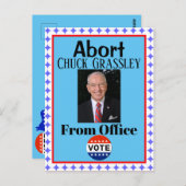 Abort Chuck Grassley Postcard Postkarte (Vorne/Hinten)