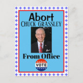 Abort Chuck Grassley Postcard Postkarte (Vorderseite)