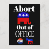 Abort GOP Out Postcard Postkarte (Vorderseite)