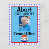Abort Greg Abbott Postcard Postkarte (Vorderseite)