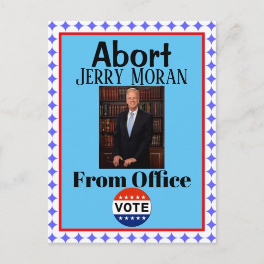 Abort Jerry Moran Postcard Postkarte (Vorderseite)