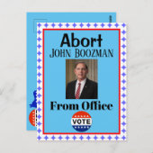 Abort John Boozman Postcard Postkarte (Vorne/Hinten)