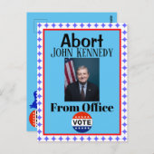 Abort John Kennedy Postcard Postkarte (Vorne/Hinten)