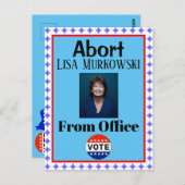 Abort Lisa Murkowski Postcard Postkarte (Vorne/Hinten)
