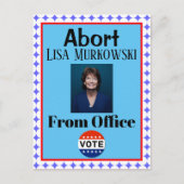 Abort Lisa Murkowski Postcard Postkarte (Vorderseite)