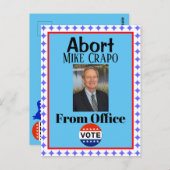 Abort Mike Crapo Postkarte (Vorne/Hinten)